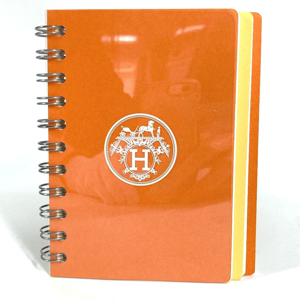 HERMES レフィル リフィル ロゴ メモ帳 ノート ステーショナリー ノートブック 紙 ユニセックス オレンジ