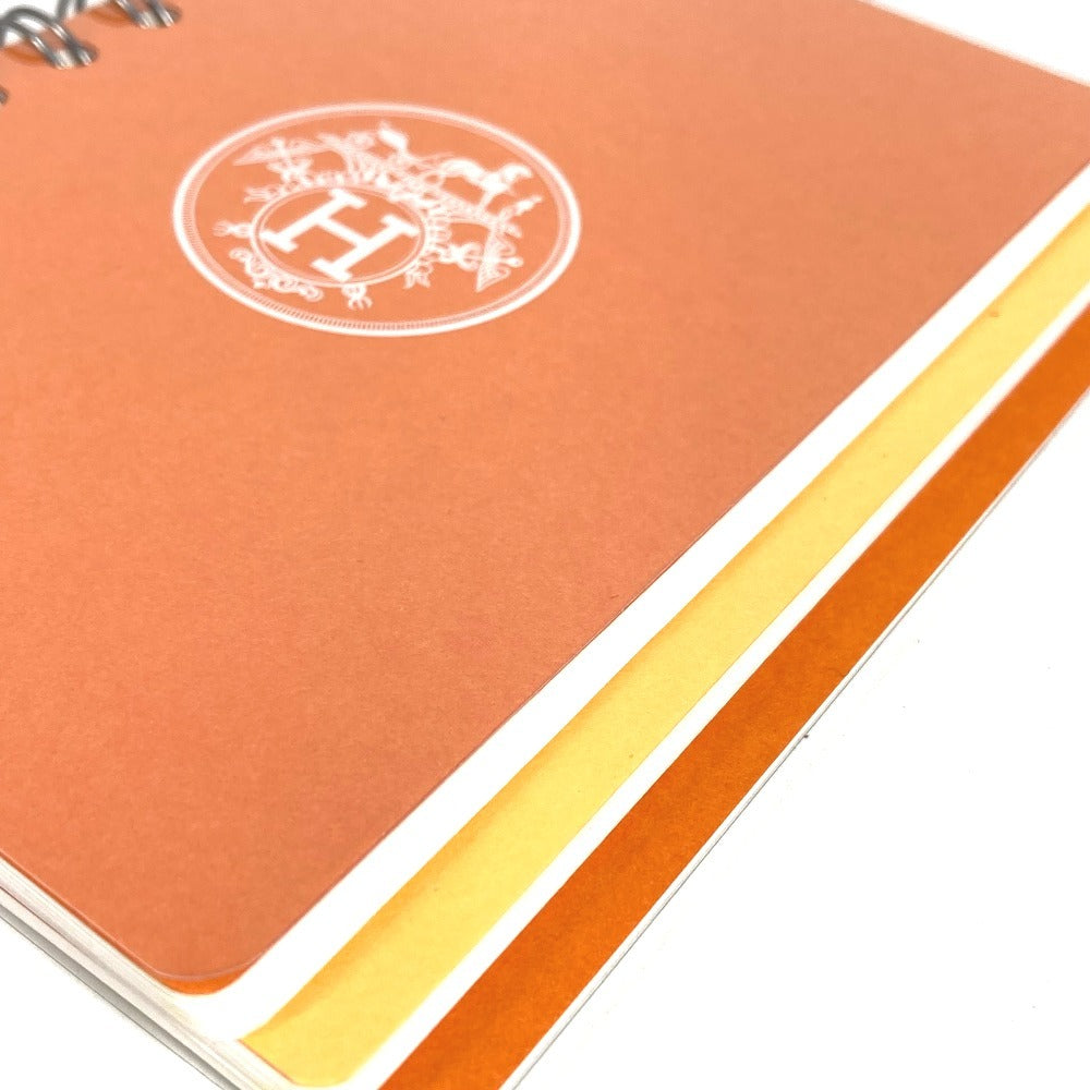 HERMES レフィル リフィル ロゴ メモ帳 ノート ステーショナリー ノートブック 紙 ユニセックス オレンジ