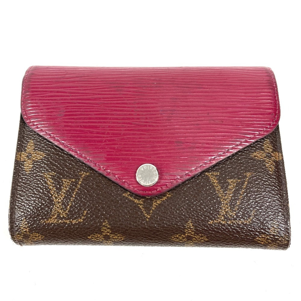 LOUIS VUITTON M60494 モノグラム エピ ポルトフォイユ マリールー コンパクトウォレット 3つ折り財布 モノグラムキャンバス ユニセックス フューシャ ピンク