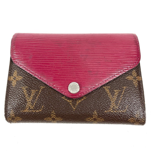 LOUIS VUITTON M60494 モノグラム エピ ポルトフォイユ マリールー コンパクトウォレット 3つ折り財布 モノグラムキャンバス ユニセックス フューシャ ピンク