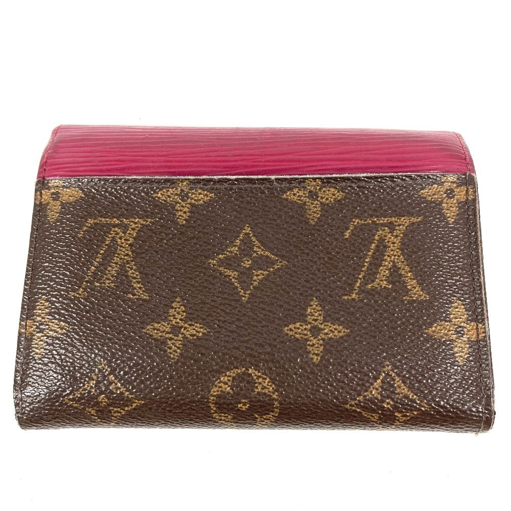 LOUIS VUITTON M60494 モノグラム エピ ポルトフォイユ マリールー コンパクトウォレット 3つ折り財布 モノグラムキャンバス ユニセックス フューシャ ピンク