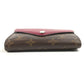 LOUIS VUITTON M60494 モノグラム エピ ポルトフォイユ マリールー コンパクトウォレット 3つ折り財布 モノグラムキャンバス ユニセックス フューシャ ピンク