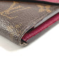 LOUIS VUITTON M60494 モノグラム エピ ポルトフォイユ マリールー コンパクトウォレット 3つ折り財布 モノグラムキャンバス ユニセックス フューシャ ピンク