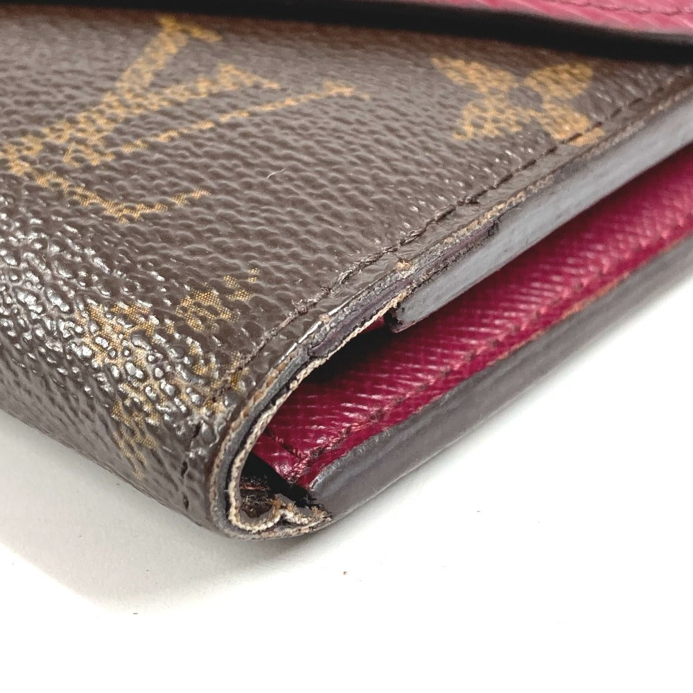 LOUIS VUITTON M60494 モノグラム エピ ポルトフォイユ マリールー コンパクトウォレット 3つ折り財布 モノグラムキャンバス ユニセックス フューシャ ピンク