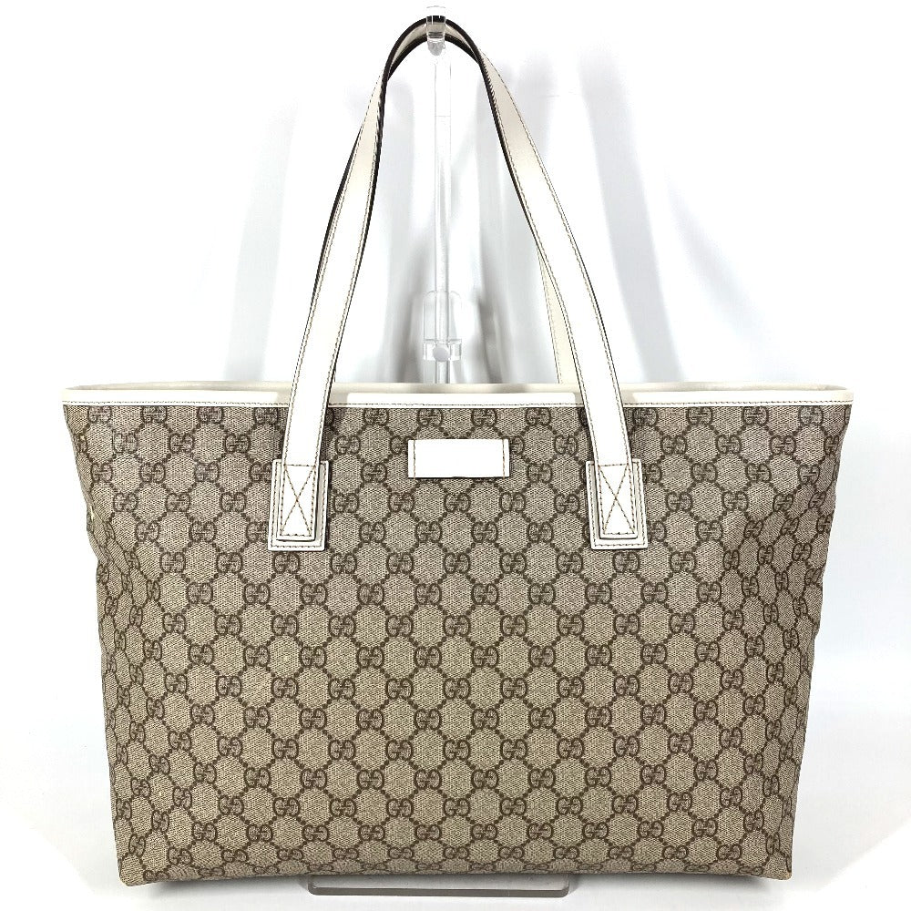 GUCCI 211137 GG Supreme Logo Bag Shoulder Tote Bag Shoulder Bag GG Supreme Canvas Unisex Beige