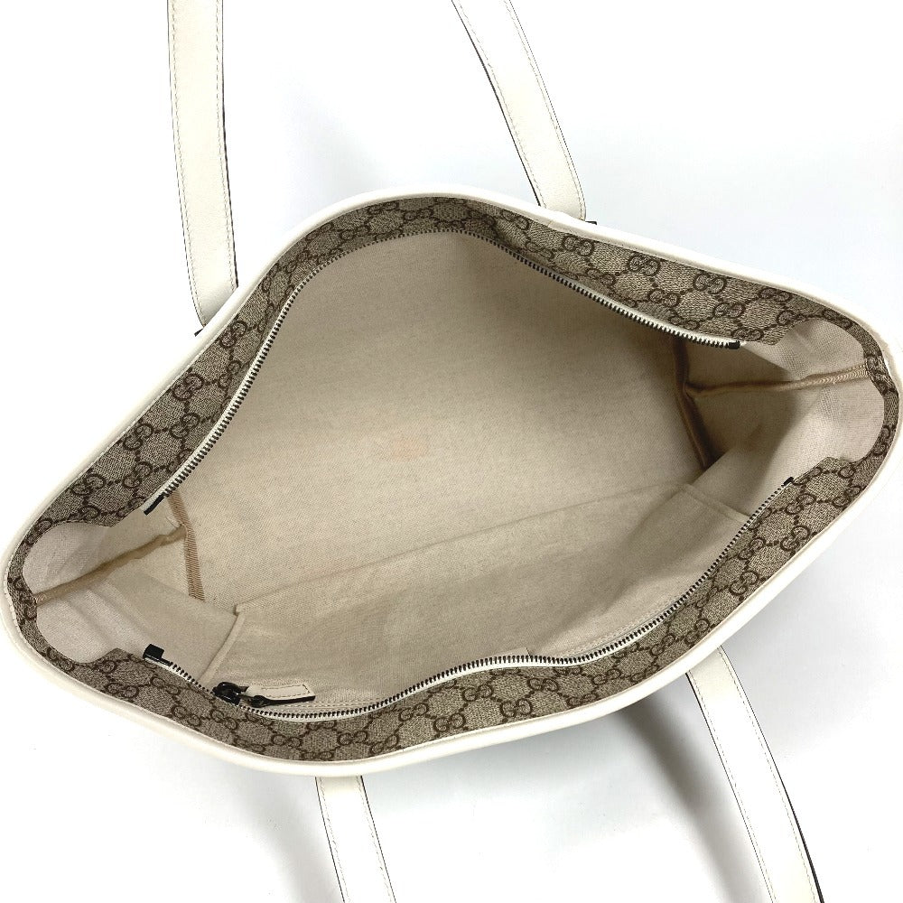 GUCCI 211137 GG Supreme Logo Bag Shoulder Tote Bag Shoulder Bag GG Supreme Canvas Unisex Beige