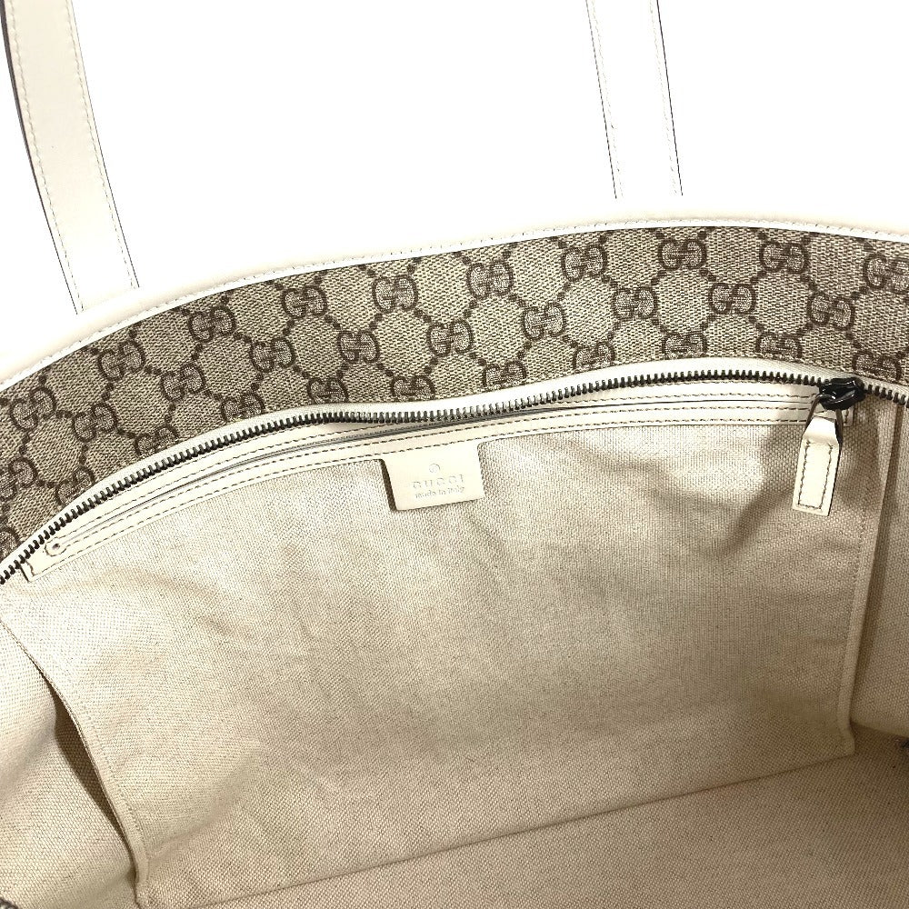 GUCCI 211137 GG Supreme Logo Bag Shoulder Tote Bag Shoulder Bag GG Supreme Canvas Unisex Beige