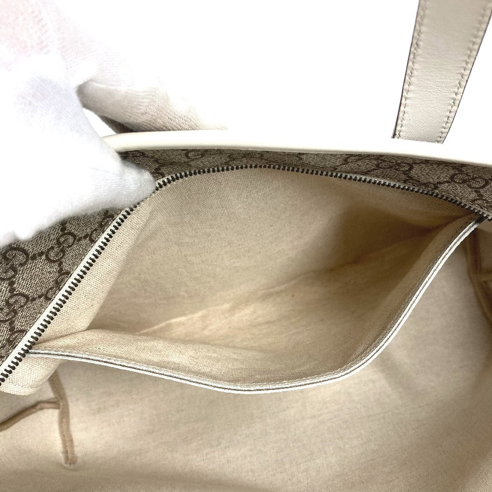 GUCCI 211137 GG Supreme Logo Bag Shoulder Tote Bag Shoulder Bag GG Supreme Canvas Unisex Beige