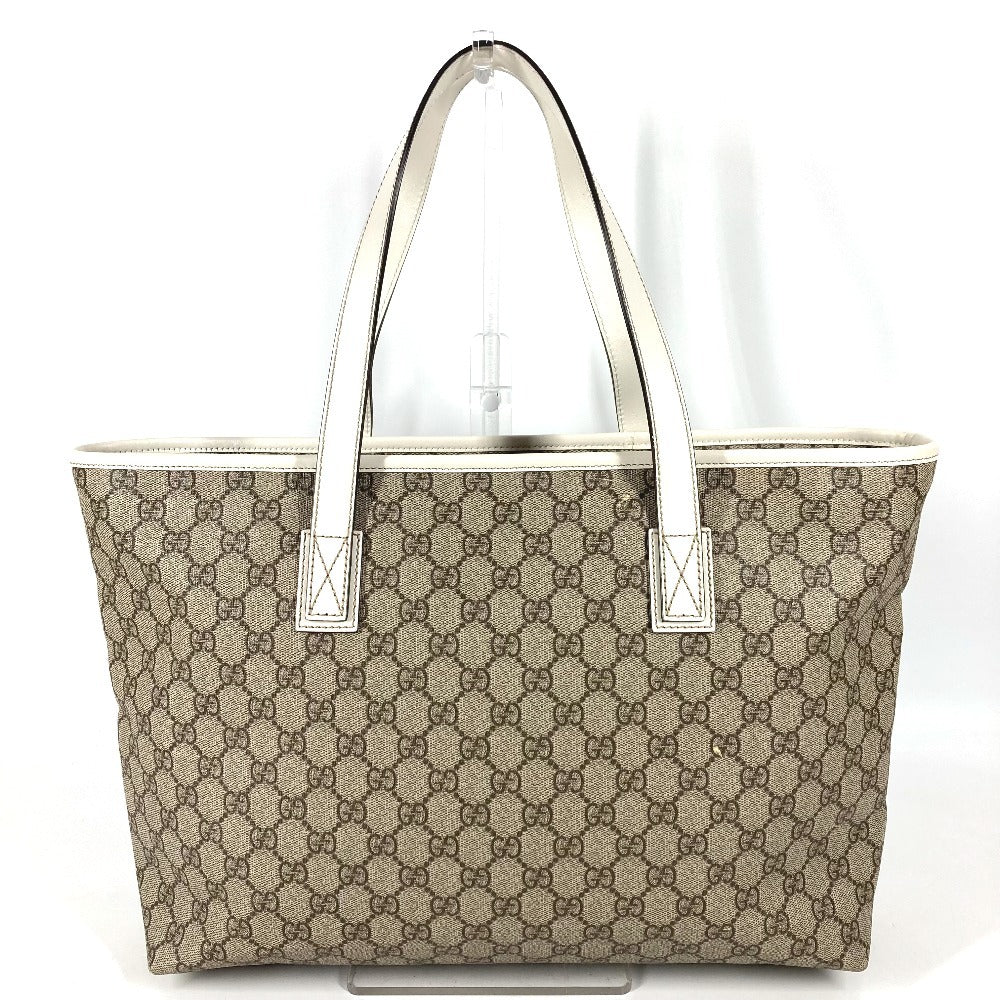 GUCCI 211137 GG Supreme Logo Bag Shoulder Tote Bag Shoulder Bag GG Supreme Canvas Unisex Beige