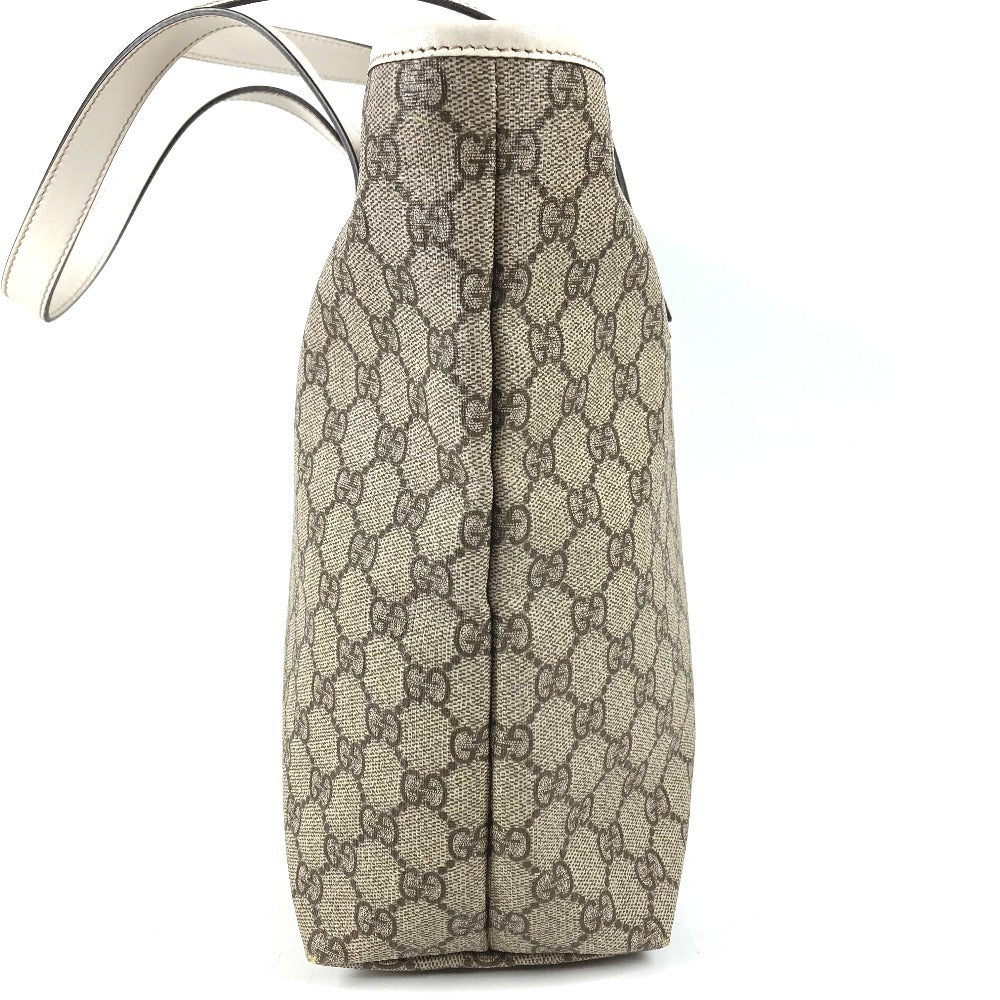 GUCCI 211137 GG Supreme Logo Bag Shoulder Tote Bag Shoulder Bag GG Supreme Canvas Unisex Beige