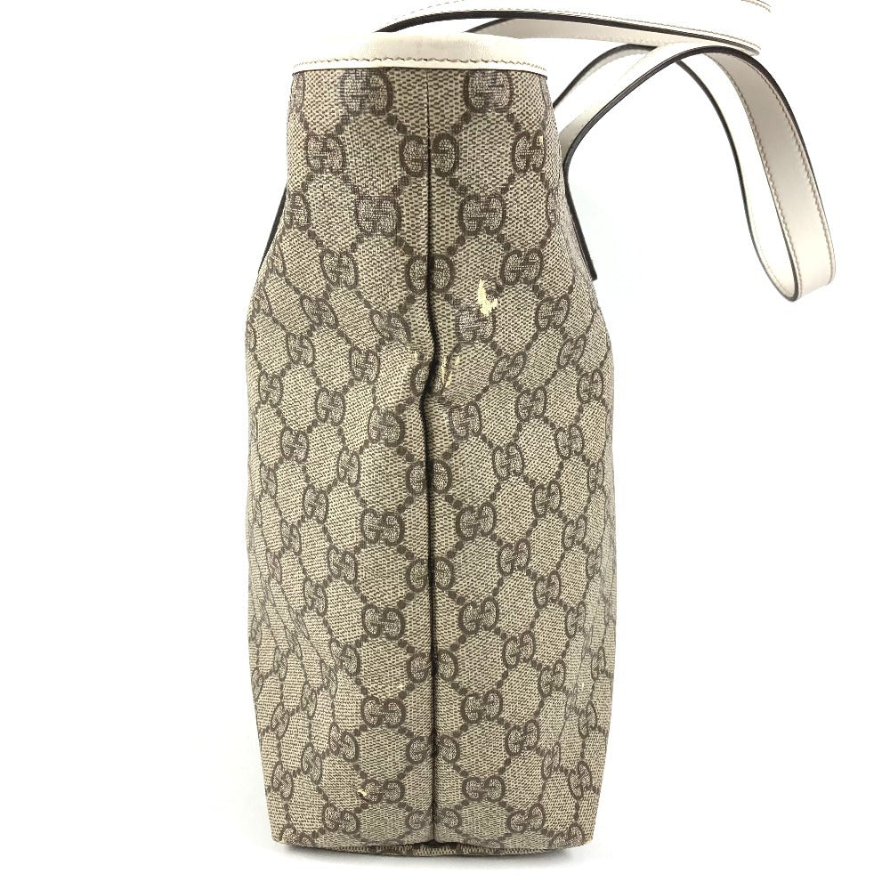 GUCCI 211137 GG Supreme Logo Bag Shoulder Tote Bag Shoulder Bag GG Supreme Canvas Unisex Beige