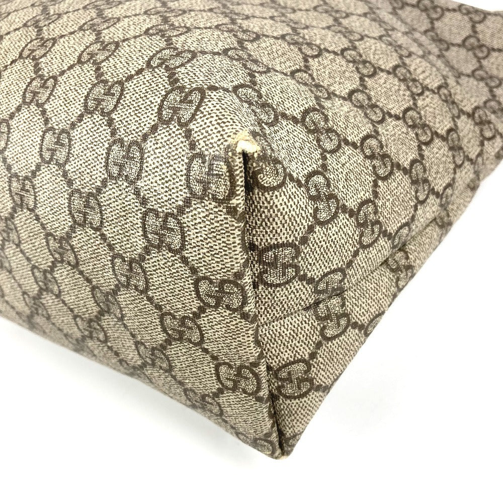 GUCCI 211137 GG Supreme Logo Bag Shoulder Tote Bag Shoulder Bag GG Supreme Canvas Unisex Beige