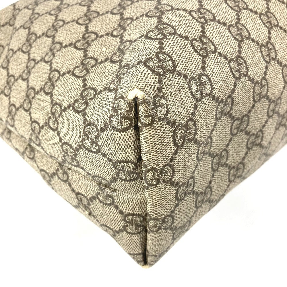 GUCCI 211137 GG Supreme Logo Bag Shoulder Tote Bag Shoulder Bag GG Supreme Canvas Unisex Beige