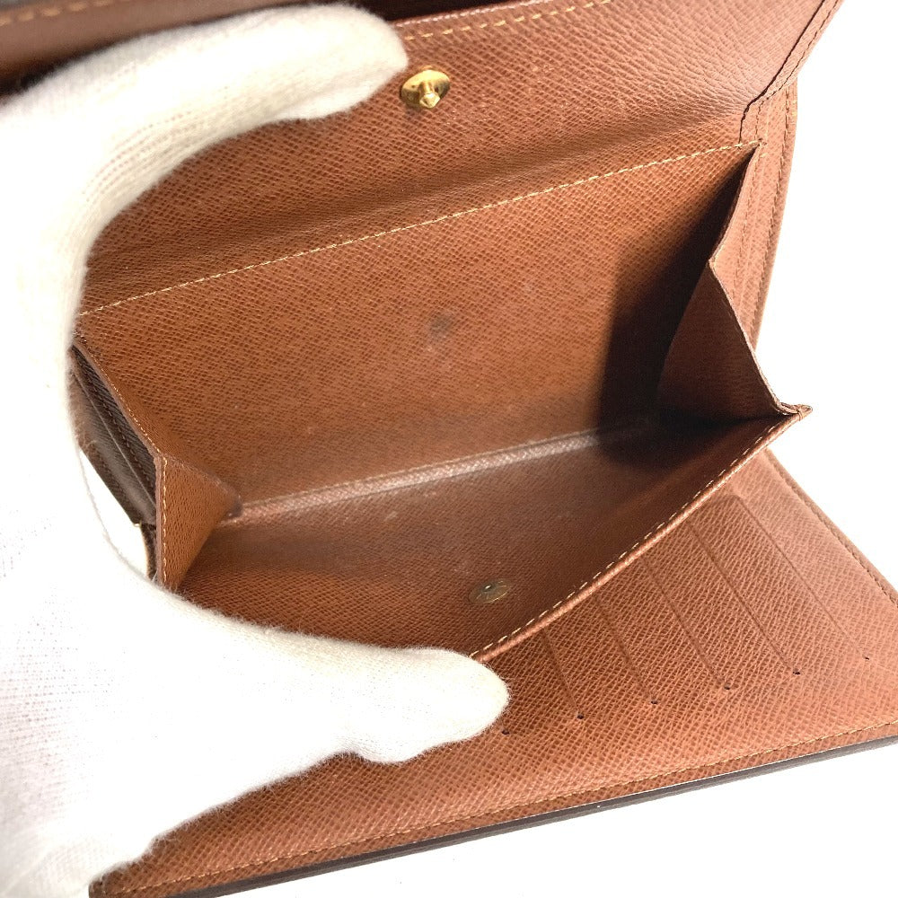 LOUIS VUITTON M61202 モノグラム ポルトトレゾールエテュイパピエ 長財布 フラップ 3つ折り財布 モノグラムキャンバス ユニセックス ブラウン