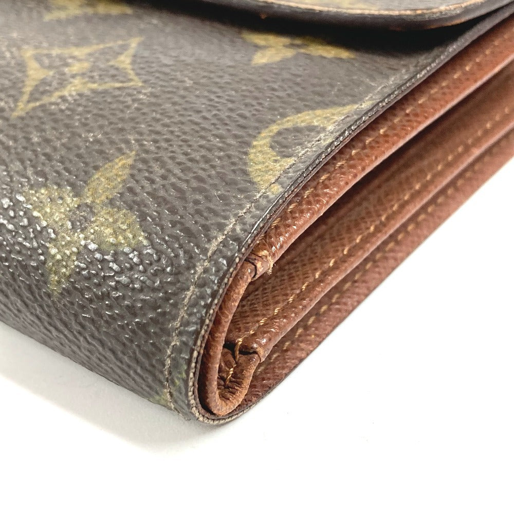 LOUIS VUITTON M61202 モノグラム ポルトトレゾールエテュイパピエ 長財布 フラップ 3つ折り財布 モノグラムキャンバス ユニセックス ブラウン