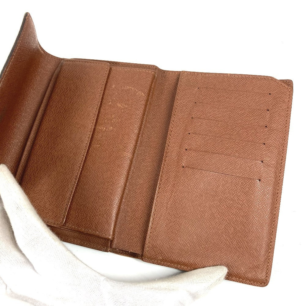 LOUIS VUITTON M61202 モノグラム ポルトトレゾールエテュイパピエ 長財布 フラップ 3つ折り財布 モノグラムキャンバス ユニセックス ブラウン