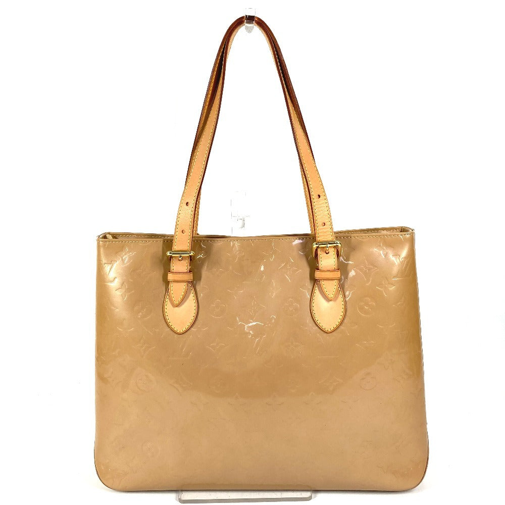 LOUIS VUITTON M91511 モノグラムヴェルニ ブレントウッド 肩掛け ショルダーバッグ カバン トートバッグ モノグラムヴェルニキャンバス レディース ベージュ