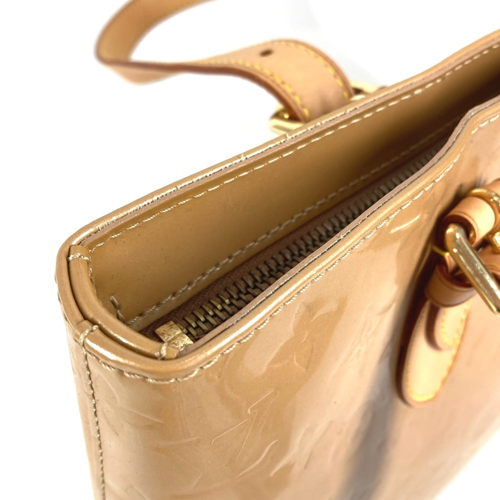 LOUIS VUITTON M91511 モノグラムヴェルニ ブレントウッド 肩掛け ショルダーバッグ カバン トートバッグ モノグラムヴェルニキャンバス レディース ベージュ