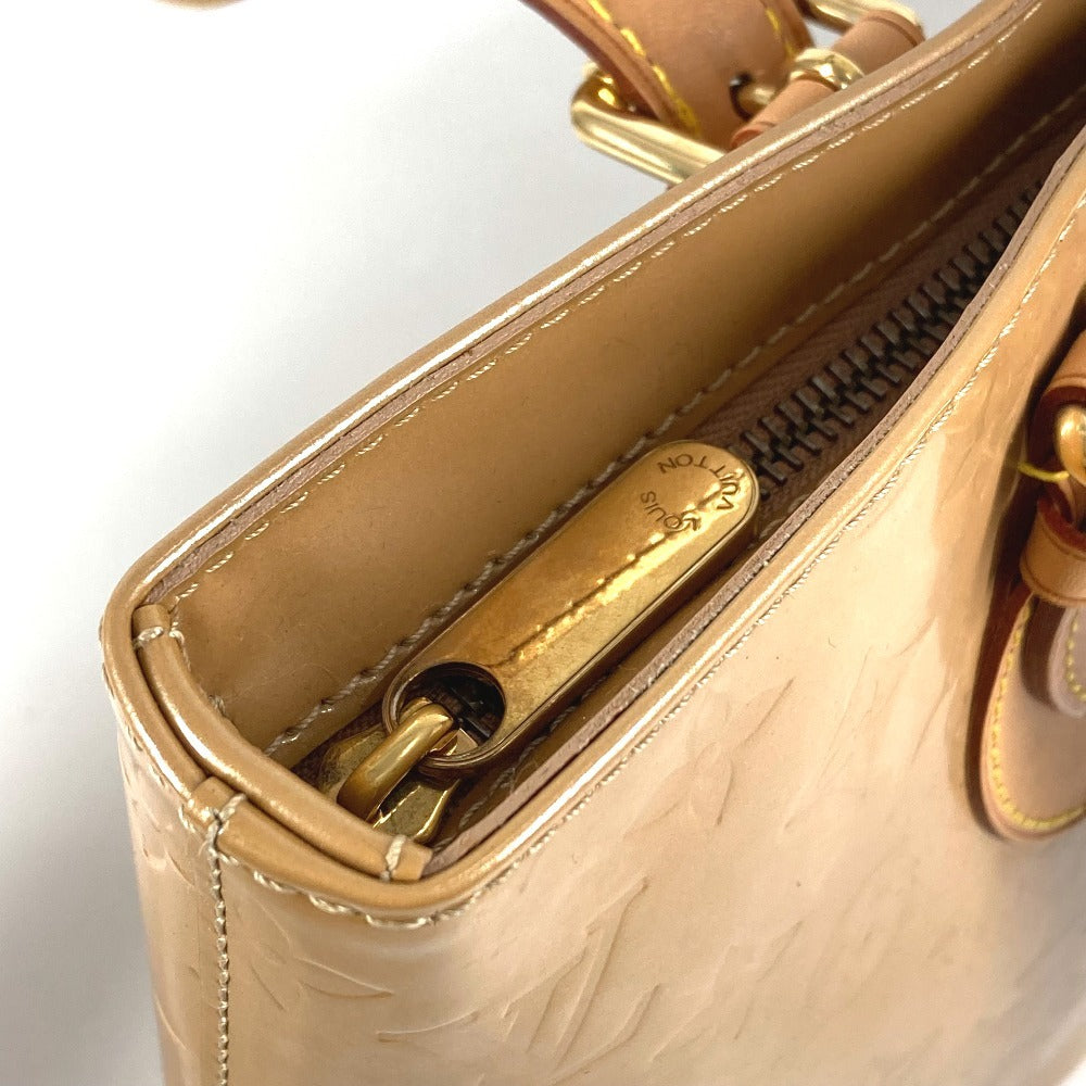 LOUIS VUITTON M91511 モノグラムヴェルニ ブレントウッド 肩掛け ショルダーバッグ カバン トートバッグ モノグラムヴェルニキャンバス レディース ベージュ