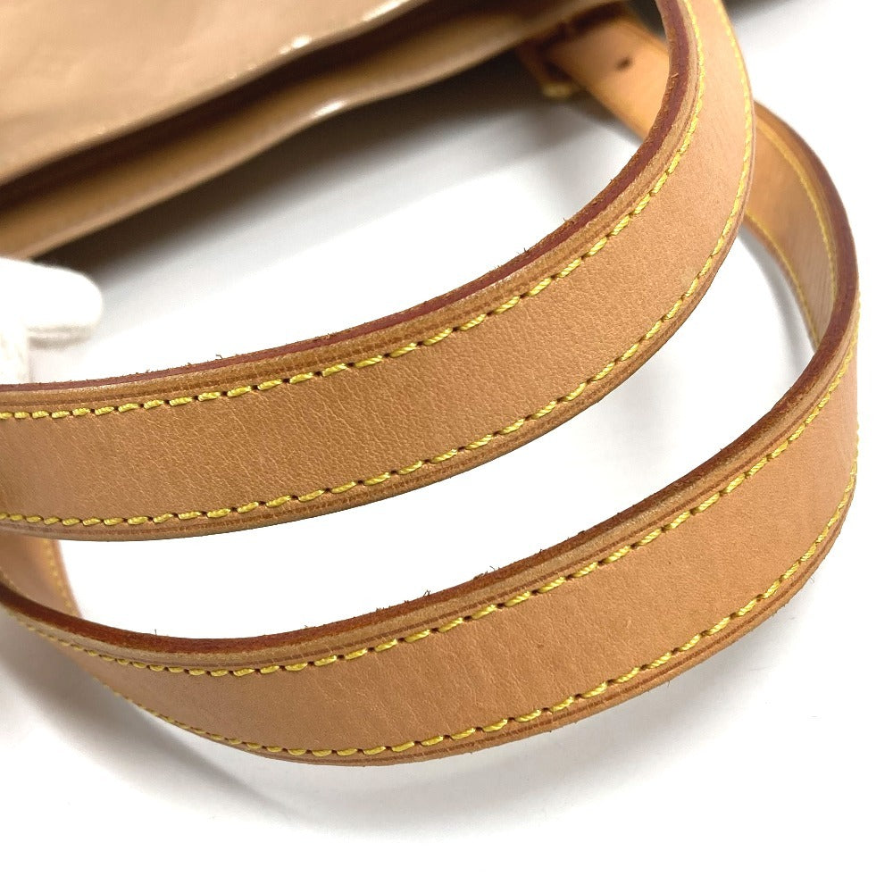 LOUIS VUITTON M91511 モノグラムヴェルニ ブレントウッド 肩掛け ショルダーバッグ カバン トートバッグ モノグラムヴェルニキャンバス レディース ベージュ