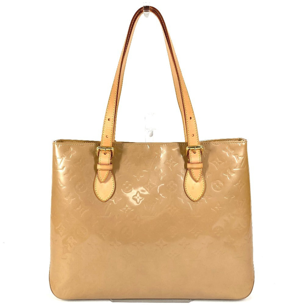 LOUIS VUITTON M91511 モノグラムヴェルニ ブレントウッド 肩掛け ショルダーバッグ カバン トートバッグ モノグラムヴェルニキャンバス レディース ベージュ