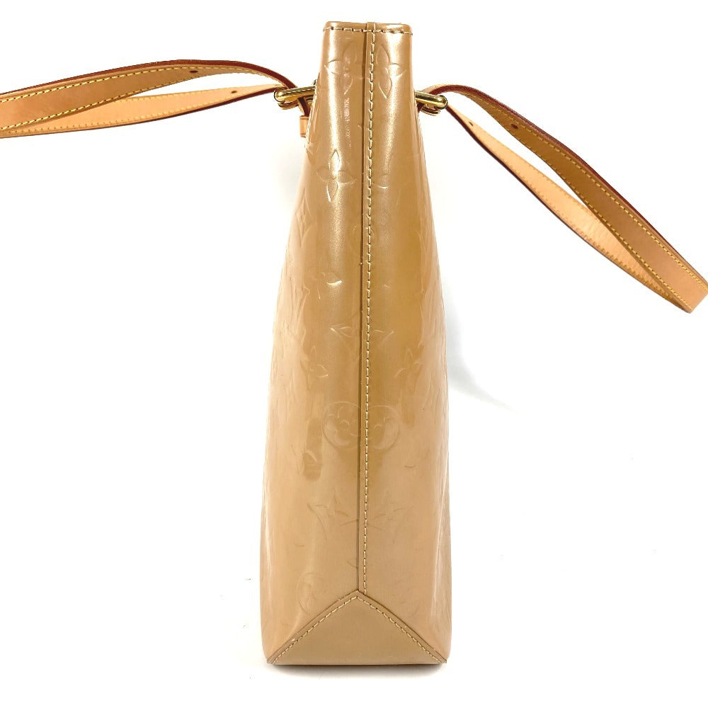 LOUIS VUITTON M91511 モノグラムヴェルニ ブレントウッド 肩掛け ショルダーバッグ カバン トートバッグ モノグラムヴェルニキャンバス レディース ベージュ