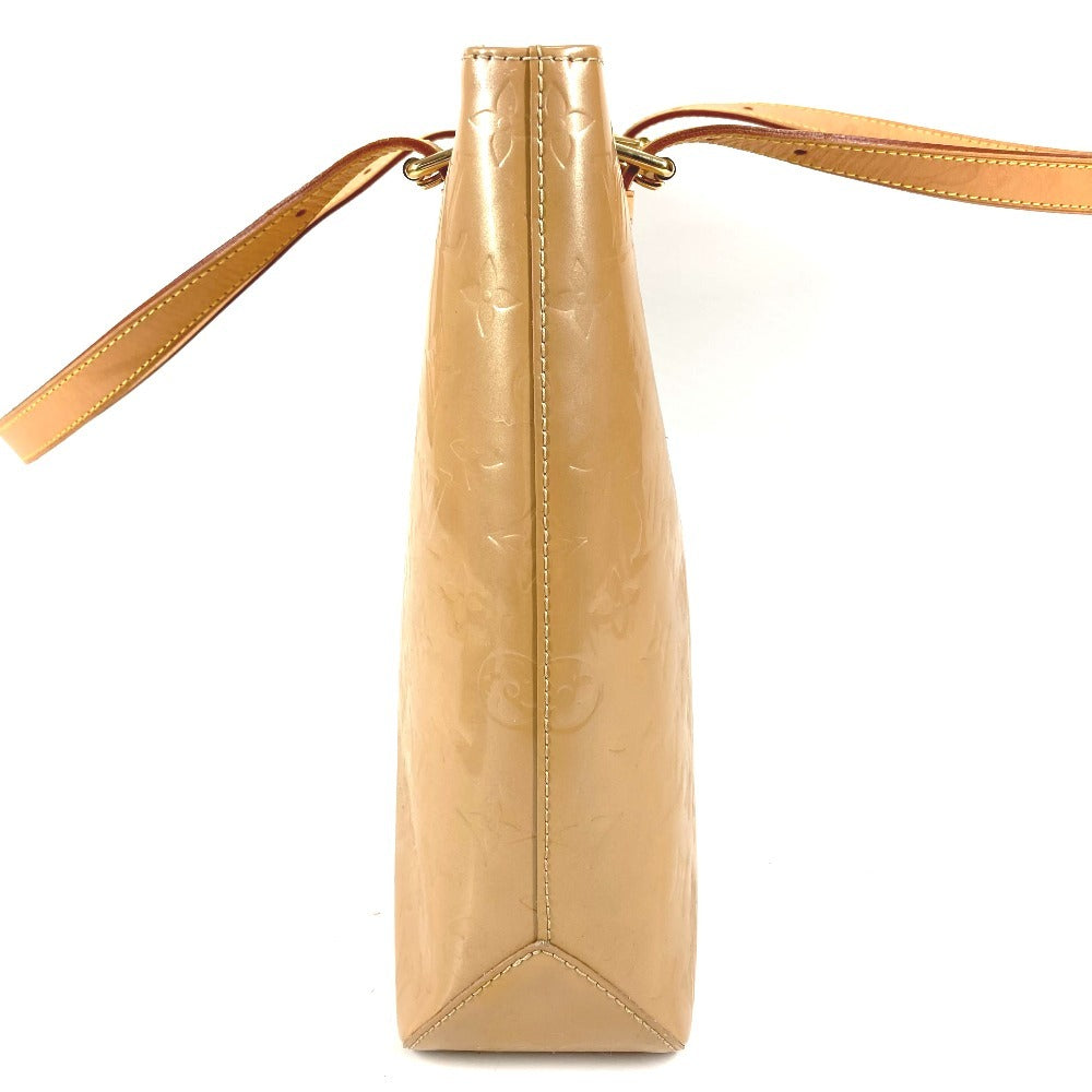 LOUIS VUITTON M91511 モノグラムヴェルニ ブレントウッド 肩掛け ショルダーバッグ カバン トートバッグ モノグラムヴェルニキャンバス レディース ベージュ