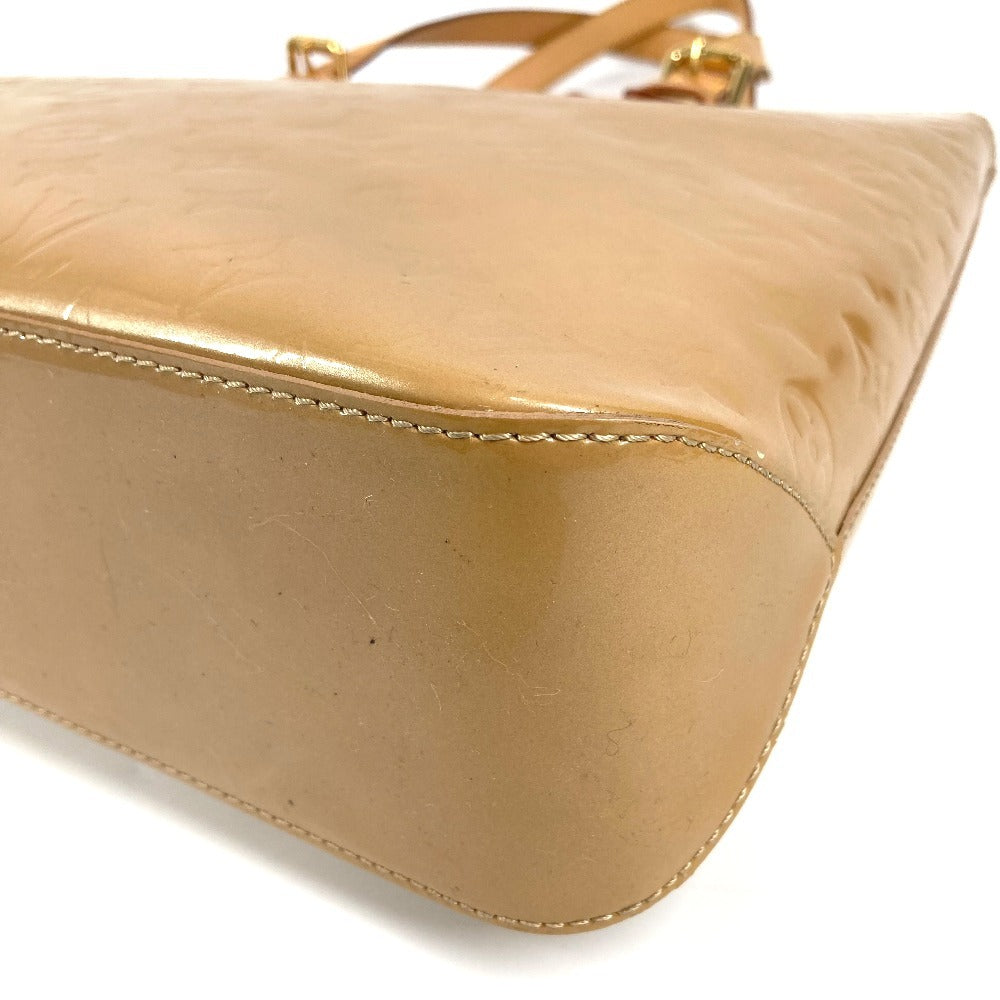 LOUIS VUITTON M91511 モノグラムヴェルニ ブレントウッド 肩掛け ショルダーバッグ カバン トートバッグ モノグラムヴェルニキャンバス レディース ベージュ