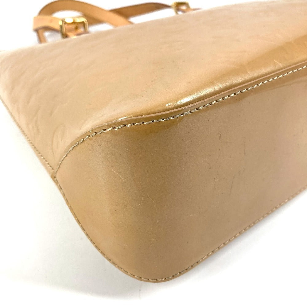 LOUIS VUITTON M91511 モノグラムヴェルニ ブレントウッド 肩掛け ショルダーバッグ カバン トートバッグ モノグラムヴェルニキャンバス レディース ベージュ