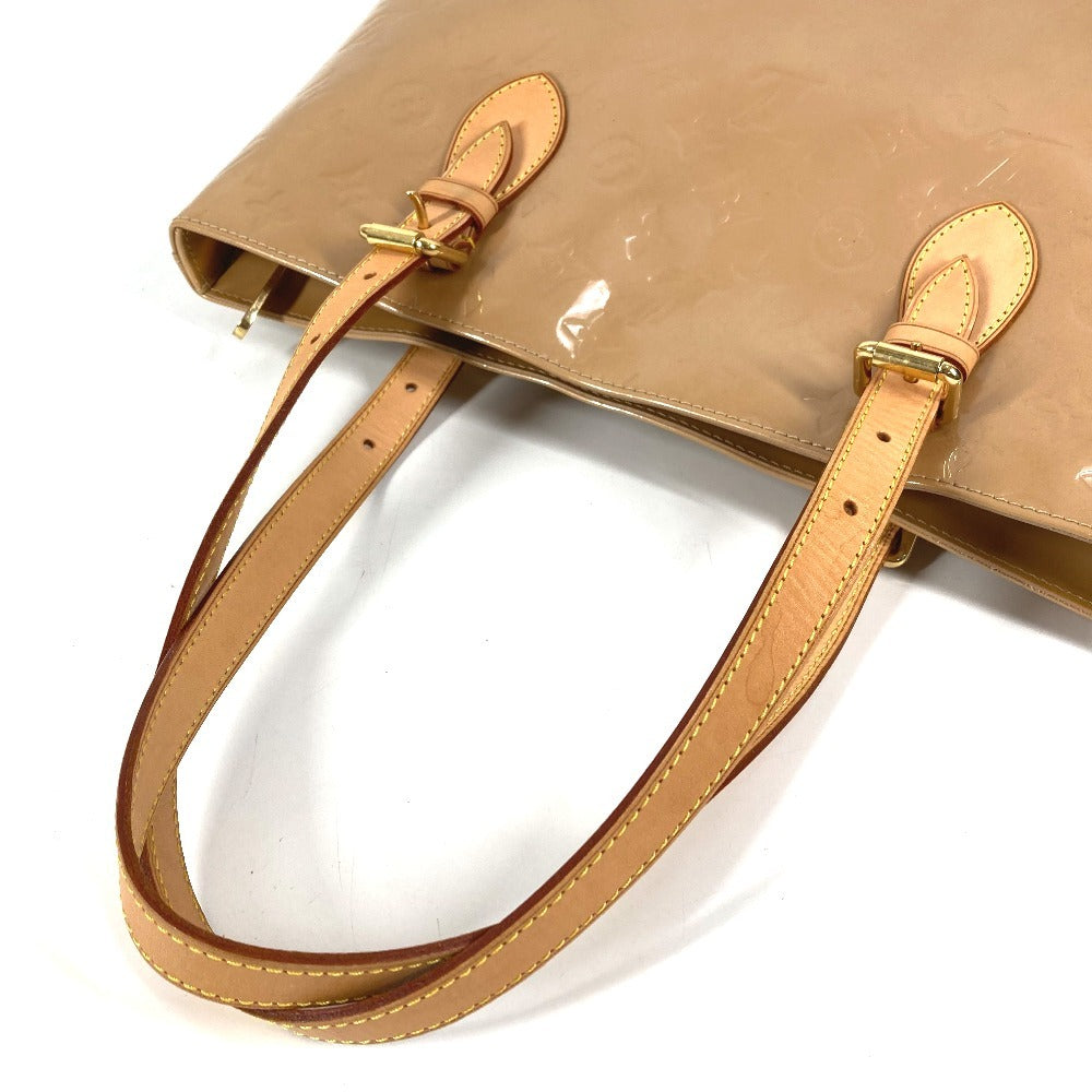 LOUIS VUITTON M91511 モノグラムヴェルニ ブレントウッド 肩掛け ショルダーバッグ カバン トートバッグ モノグラムヴェルニキャンバス レディース ベージュ