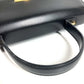Dior Vintage CD Logo Tweed Logo Bag Flap Handbag Leather Unisex Black