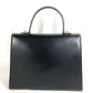 Dior Vintage CD Logo Tweed Logo Bag Flap Handbag Leather Unisex Black