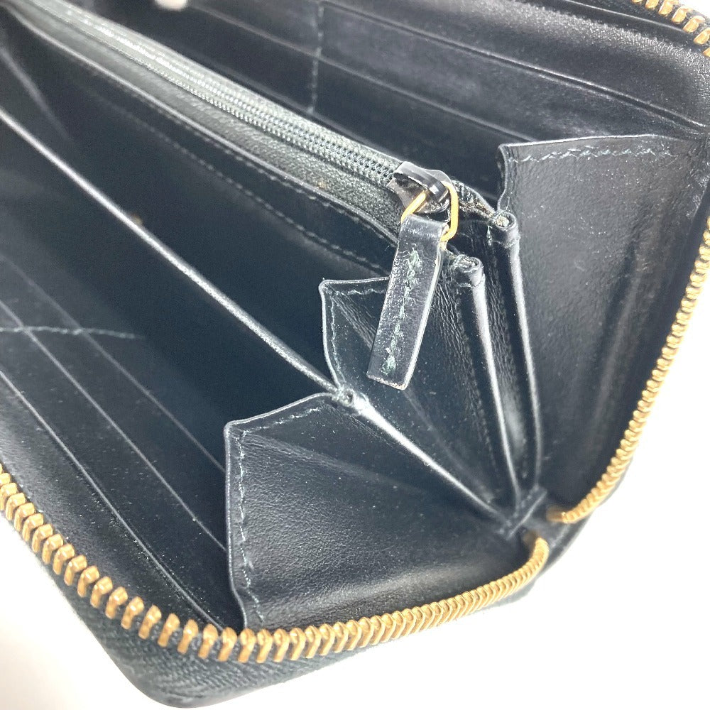 GUCCI 547591 ロゴ ロングウォレット ラウンドファスナー 長財布 レザー ユニセックス ブラック