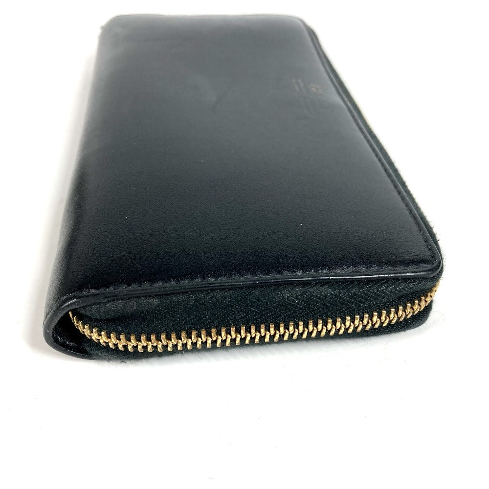 GUCCI 547591 ロゴ ロングウォレット ラウンドファスナー 長財布 レザー ユニセックス ブラック