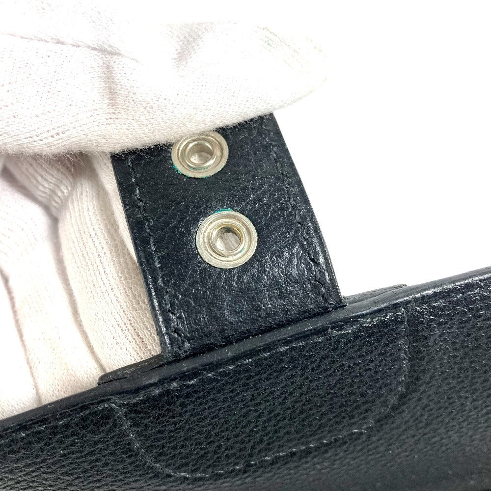 HERMES ヴィンテージ ポシェットジェット セカンドバッグ フラップ カバン ポーチ クラッチバッグ レザー ユニセックス ブラック