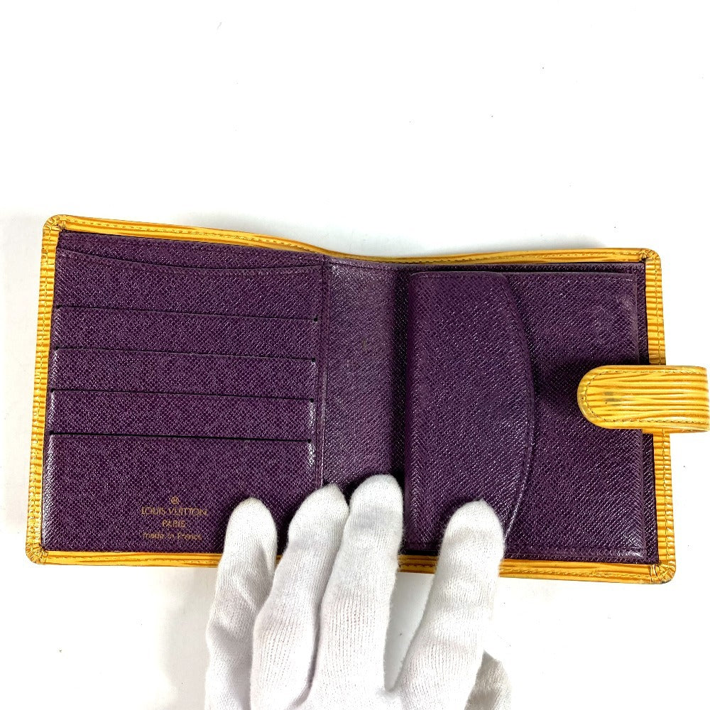 LOUIS VUITTON M63559 エピ ポルト ビエ コンパクト コンパクトウォレット 2つ折り財布 エピレザー ユニセックス タッシリイエロー イエロー