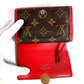 LOUIS VUITTON M64587 モノグラム ポルトフォイユフロールコンパクト コンパクトウォレット 2つ折り財布 モノグラムキャンバス レディース レッド