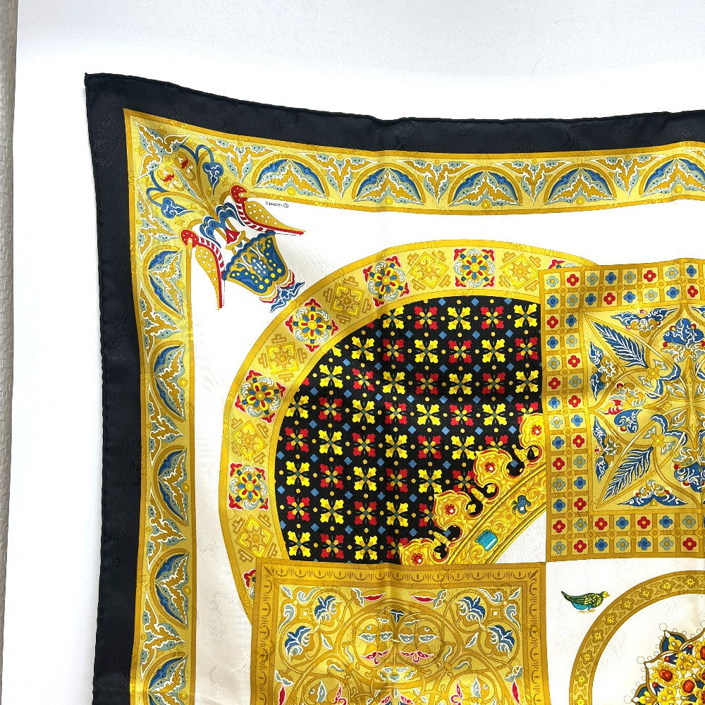 HERMES CIELS BYZANTINS ビザンチンの空 カレ90 カレ 90 カレ アパレル小物 スカーフ シルク ユニセックス ホワイト