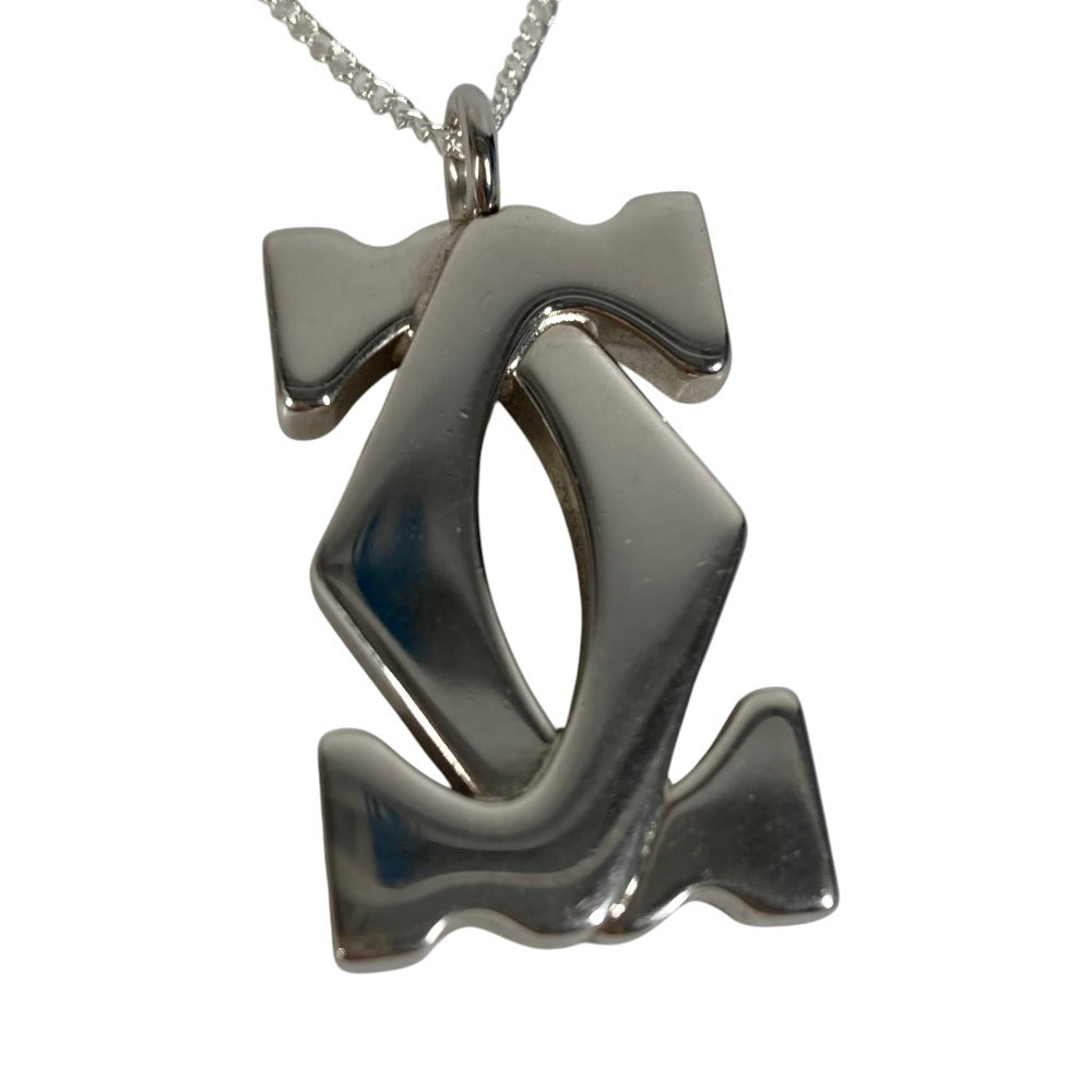 CARTIER ロゴ チャーム ネックレス チェーン アクセサリー ペンダントトップ メタル ユニセックス シルバー