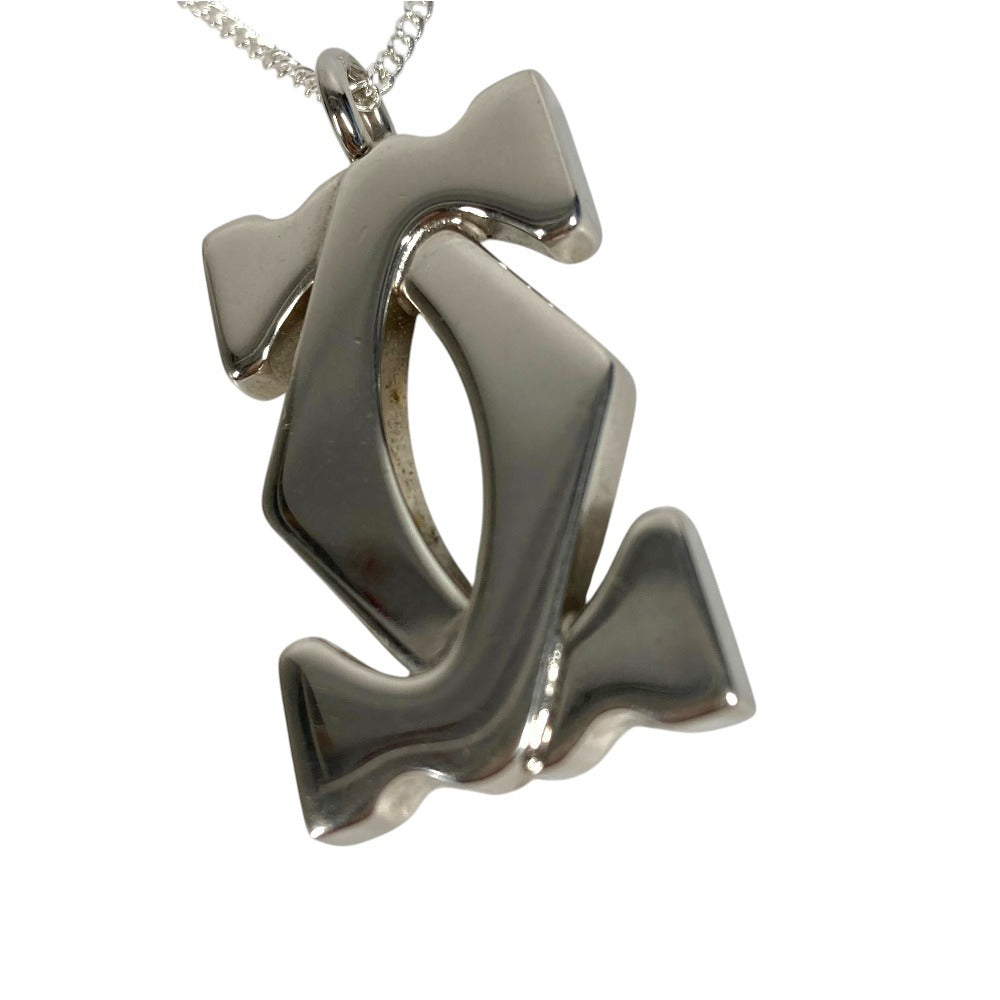 CARTIER ロゴ チャーム ネックレス チェーン アクセサリー ペンダントトップ メタル ユニセックス シルバー