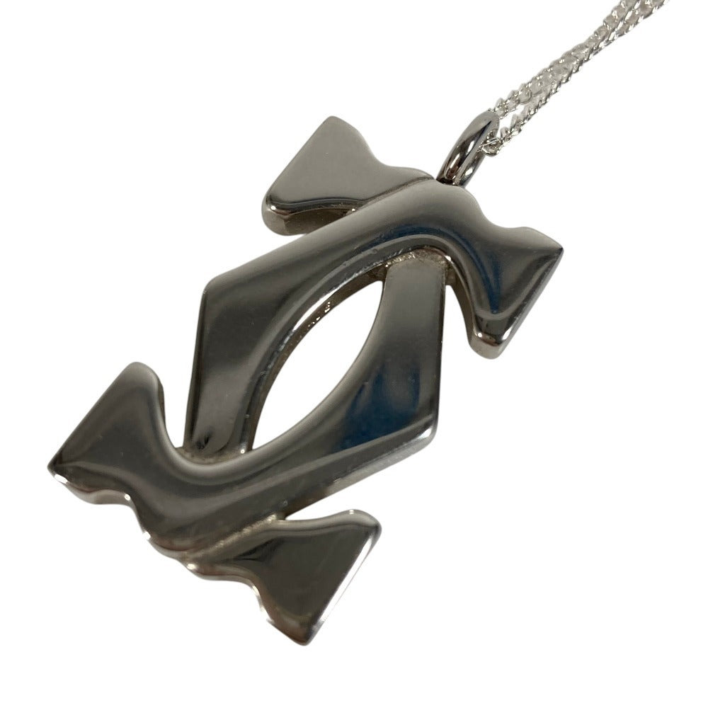 CARTIER ロゴ チャーム ネックレス チェーン アクセサリー ペンダントトップ メタル ユニセックス シルバー