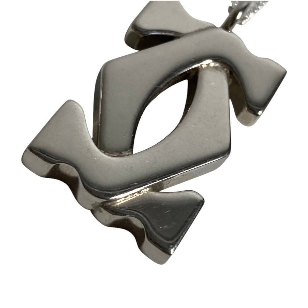 CARTIER ロゴ チャーム ネックレス チェーン アクセサリー ペンダントトップ メタル ユニセックス シルバー