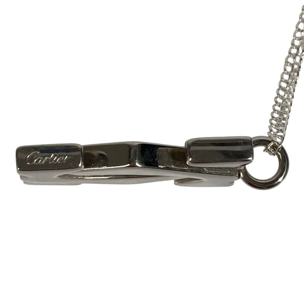 CARTIER ロゴ チャーム ネックレス チェーン アクセサリー ペンダントトップ メタル ユニセックス シルバー