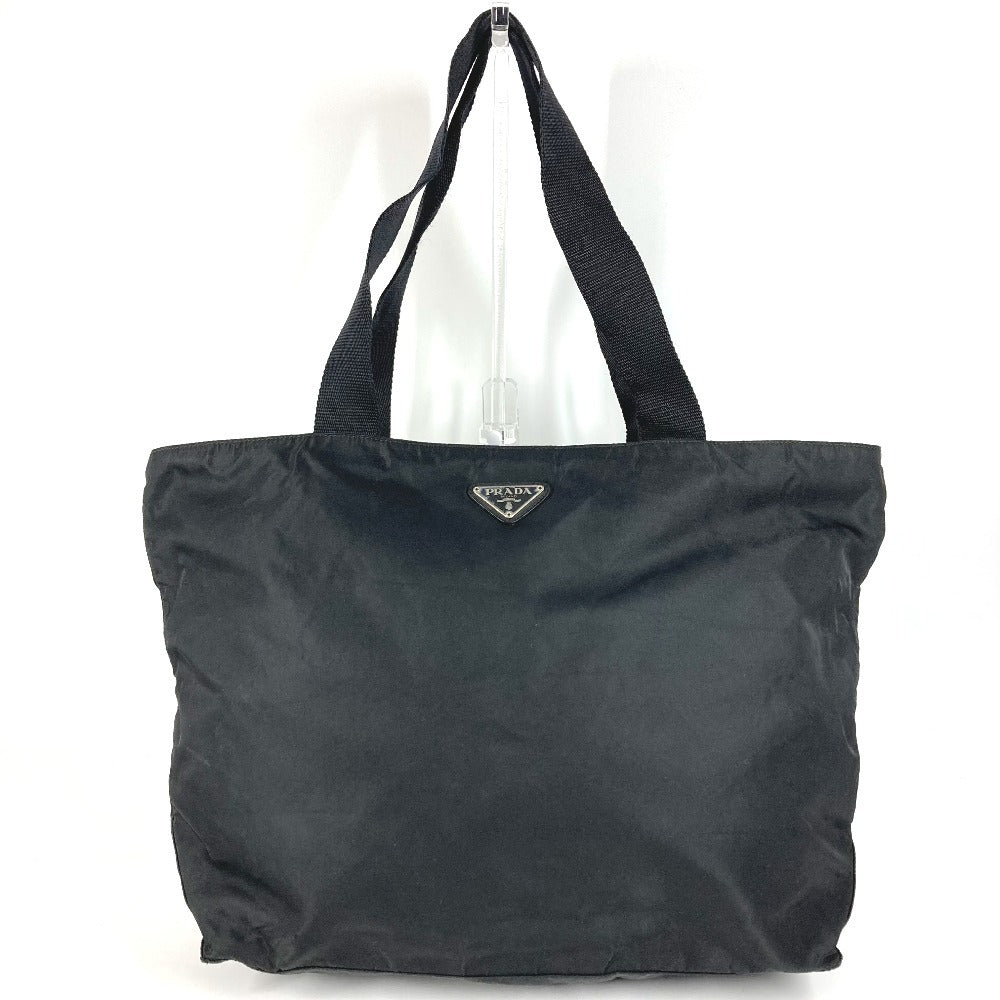 PRADA B5877F Triangle Logo Plate Shoulder Bag Tote Bag Nylon Unisex Black