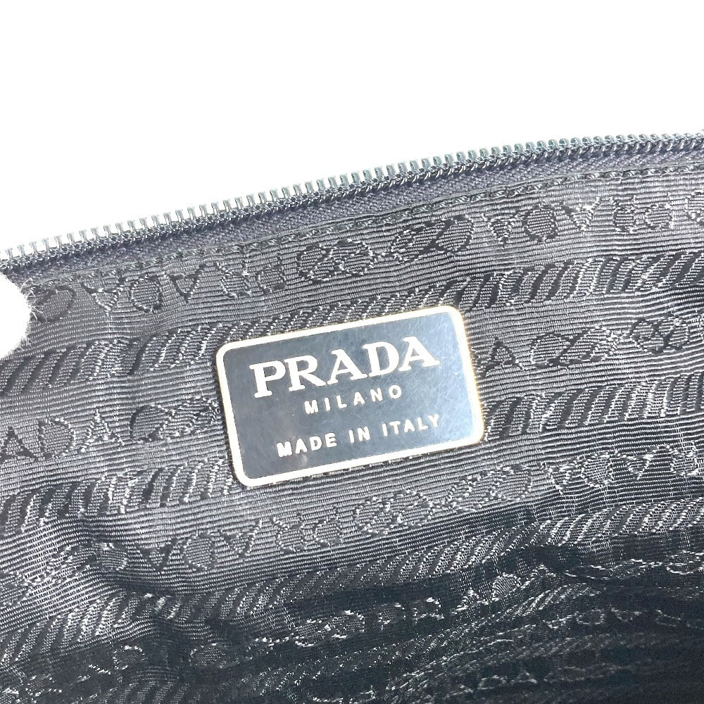 PRADA B5877F Triangle Logo Plate Shoulder Bag Tote Bag Nylon Unisex Black