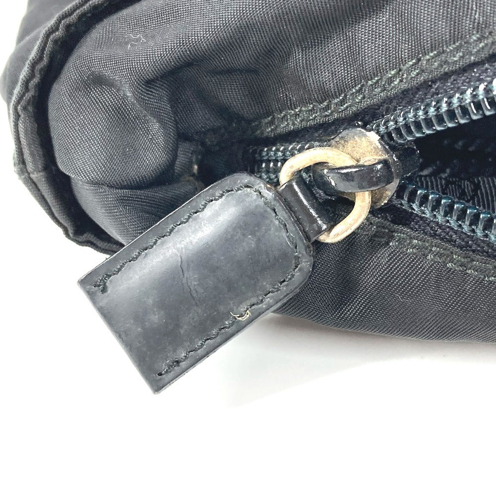PRADA B5877F Triangle Logo Plate Shoulder Bag Tote Bag Nylon Unisex Black
