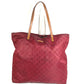 GUCCI 295252 GG Logo Bag Tote Bag Shoulder Bag Vertical Tote Shoulder Bag Leather/Nylon Unisex Wine Red