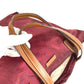 GUCCI 295252 GG Logo Bag Tote Bag Shoulder Bag Vertical Tote Shoulder Bag Leather/Nylon Unisex Wine Red