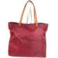 GUCCI 295252 GG Logo Bag Tote Bag Shoulder Bag Vertical Tote Shoulder Bag Leather/Nylon Unisex Wine Red