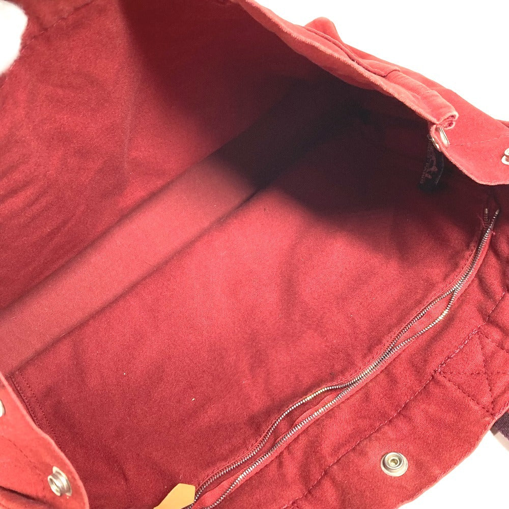 HERMES Foul Tou MM Foul Tou MM Tote Bag Handbag Cotton Unisex Red